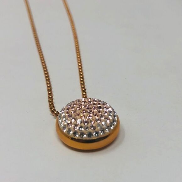 Copper & Rhinestone Pendant & Necklace - Picture 4 of 8